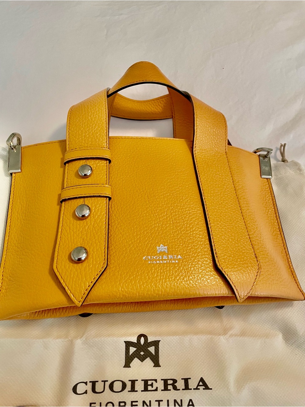 Cuoieria Fiorentina Italian Leather Satchel + Matching Card Holder | Dust Bag